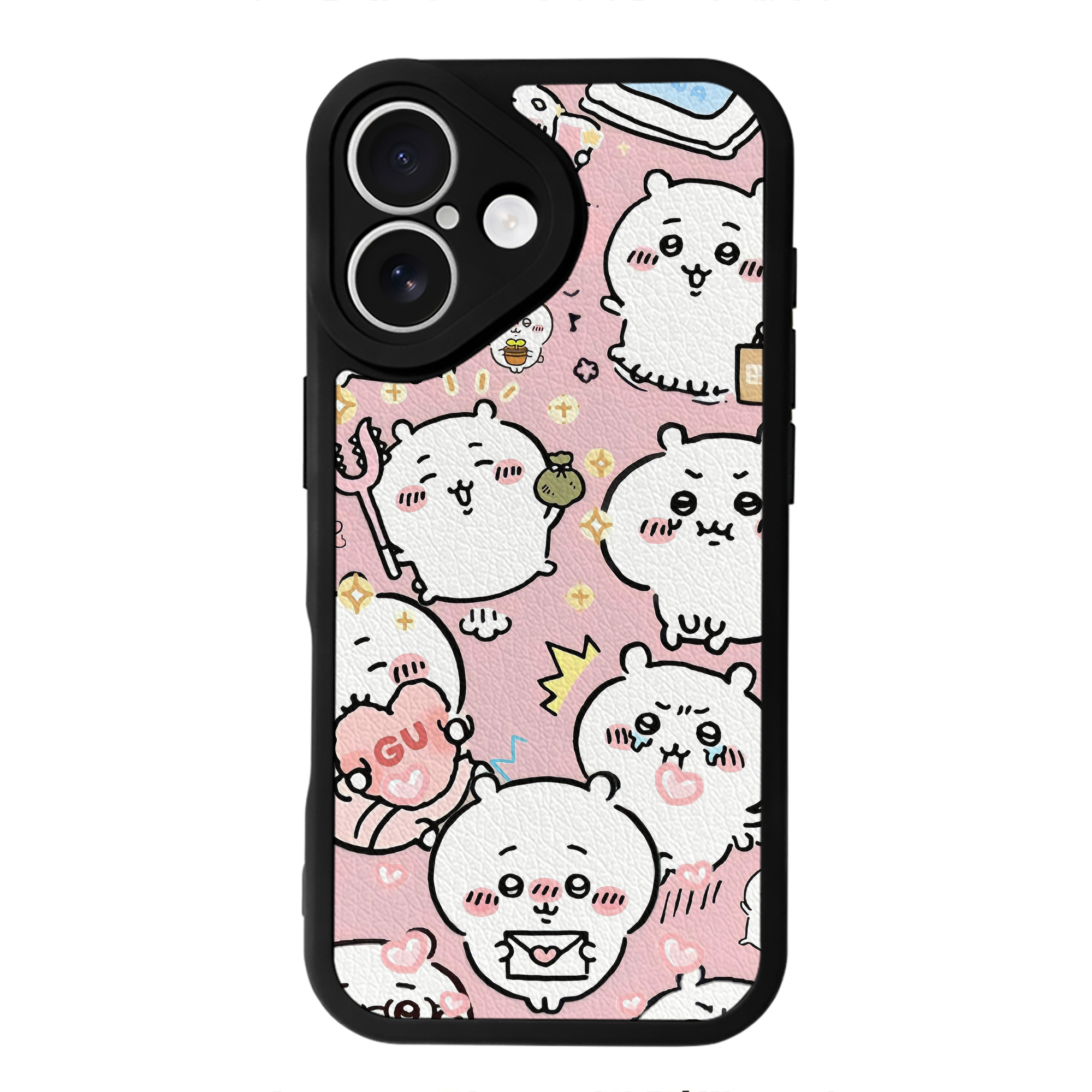 （画像用） ちいかわ Chii-kawa 【iPhone 16シリーズ対応】シリコンスマホケース（レザー調） 材質：シリコン